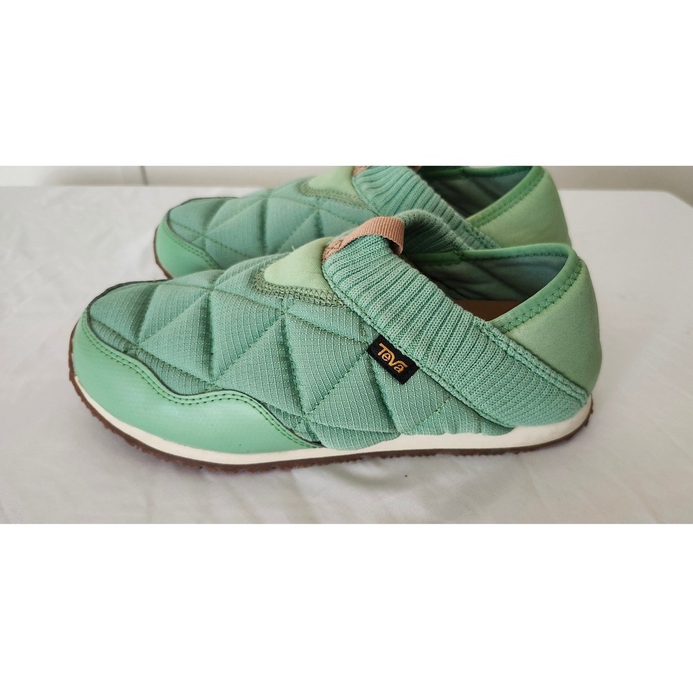 Teva ReEmber Moc Slippers Green Quilted Slip On Shoes Womens 8 1125471